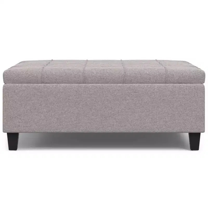Pouf de rangement table basse carrée Elliot