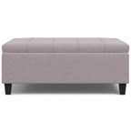 Pouf de rangement table basse carrée Elliot