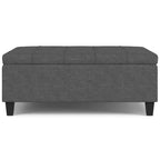 Pouf de rangement table basse carrée Elliot