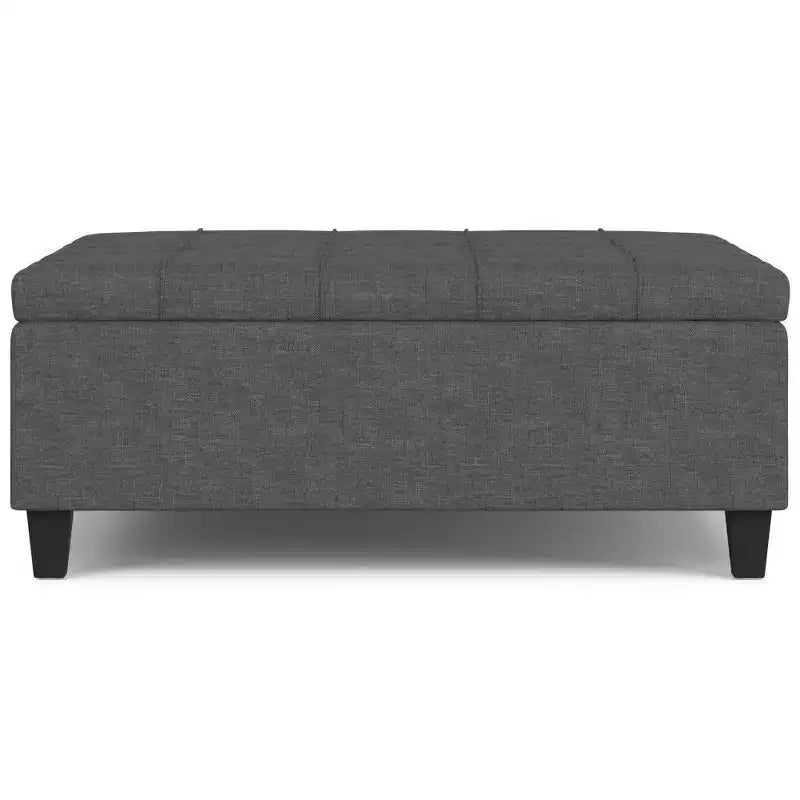 Pouf de rangement table basse carrée Elliot