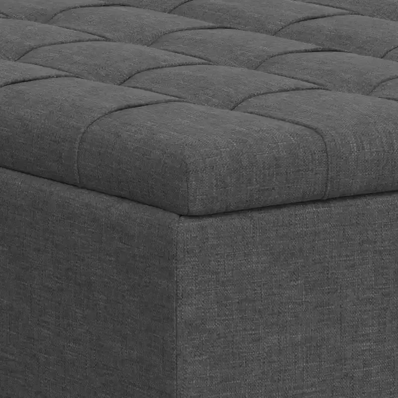 Pouf de rangement table basse carrée Elliot