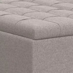 Pouf de rangement table basse carrée Elliot