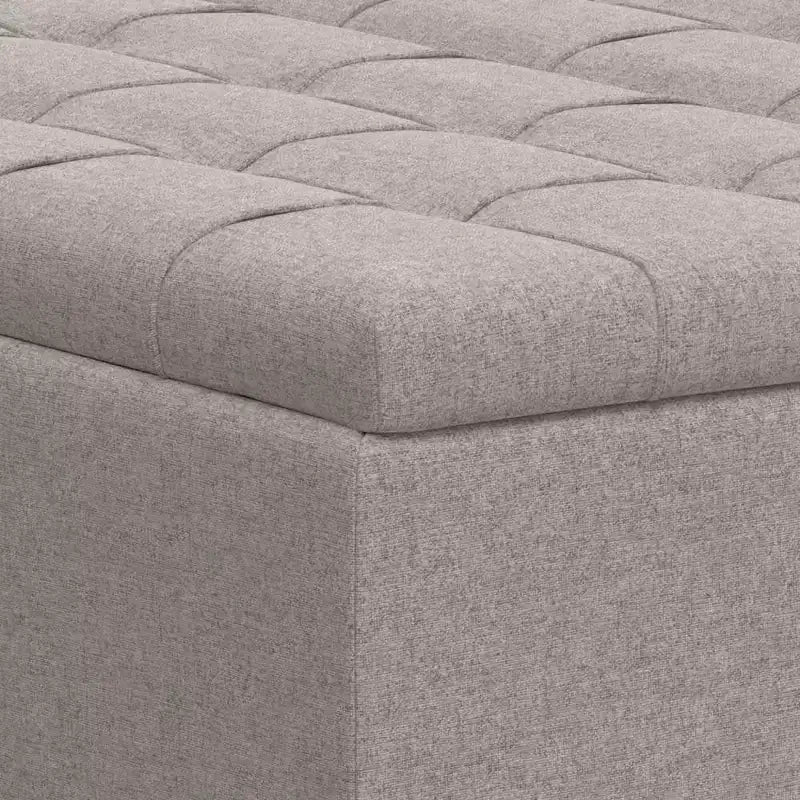 Pouf de rangement table basse carrée Elliot