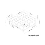 Pouf de rangement table basse carrée Elliot