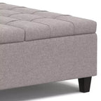 Pouf de rangement table basse carrée Elliot