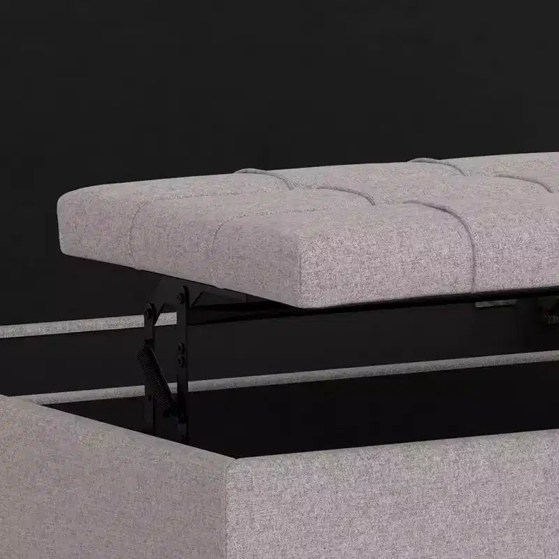 Pouf de rangement table basse carrée Elliot