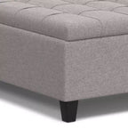 Pouf de rangement table basse carrée Elliot