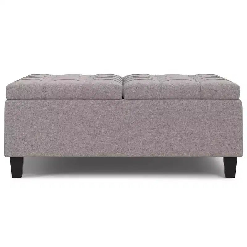 Pouf de rangement table basse carrée Elliot