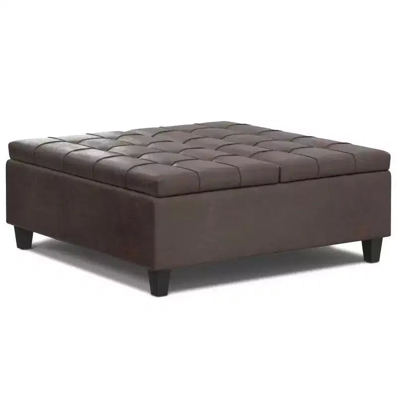 Elliot Large Square Coffee Table Storage Ottoman