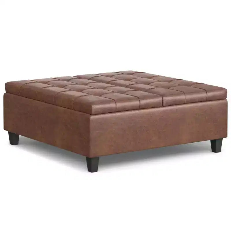 Elliot Large Square Coffee Table Storage Ottoman