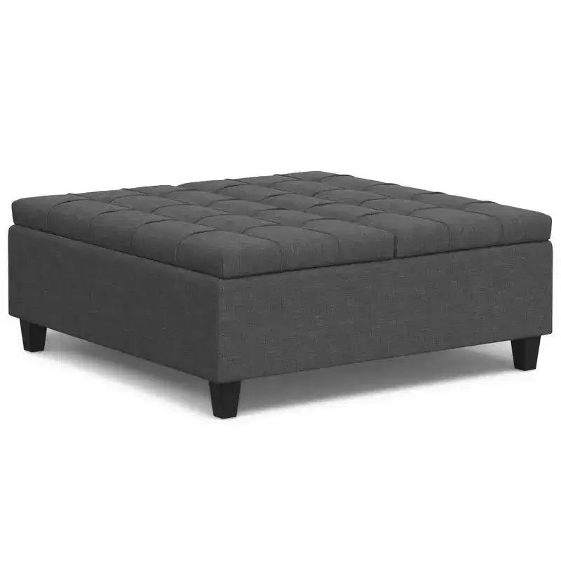 Elliot Large Square Coffee Table Storage Ottoman