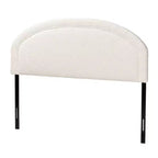 Tête de lit Fiana moderne en tissu bouclé crème taille Queen
