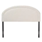 Tête de lit Fiana moderne en tissu bouclé crème taille Queen