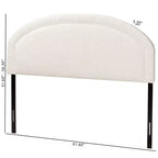 Tête de lit Fiana moderne en tissu bouclé crème taille Queen