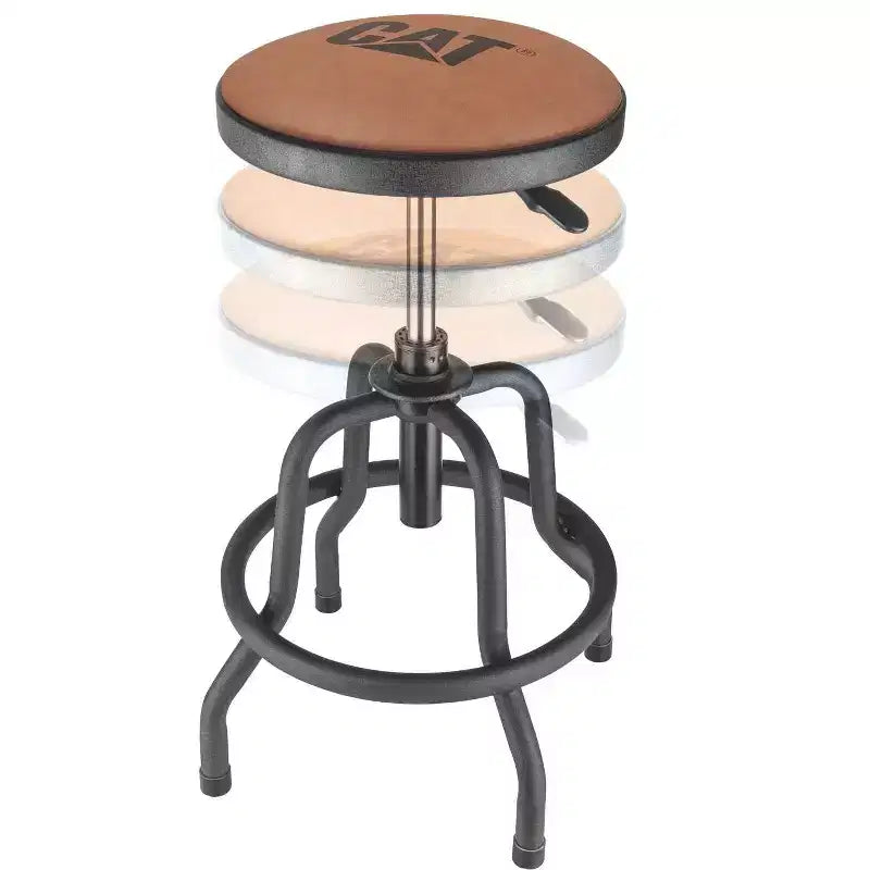 Tabouret de magasin Cat Rustic, coussin d'assise en similicuir