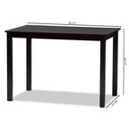 Table à manger Eveline en bois moderne de 43 pouces