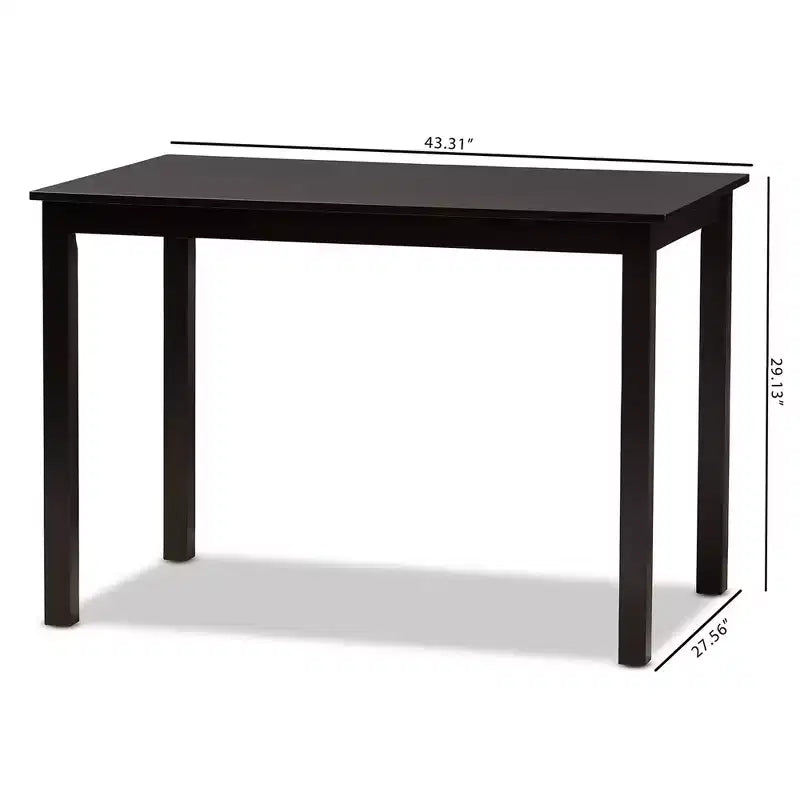 Table à manger Eveline en bois moderne de 43 pouces