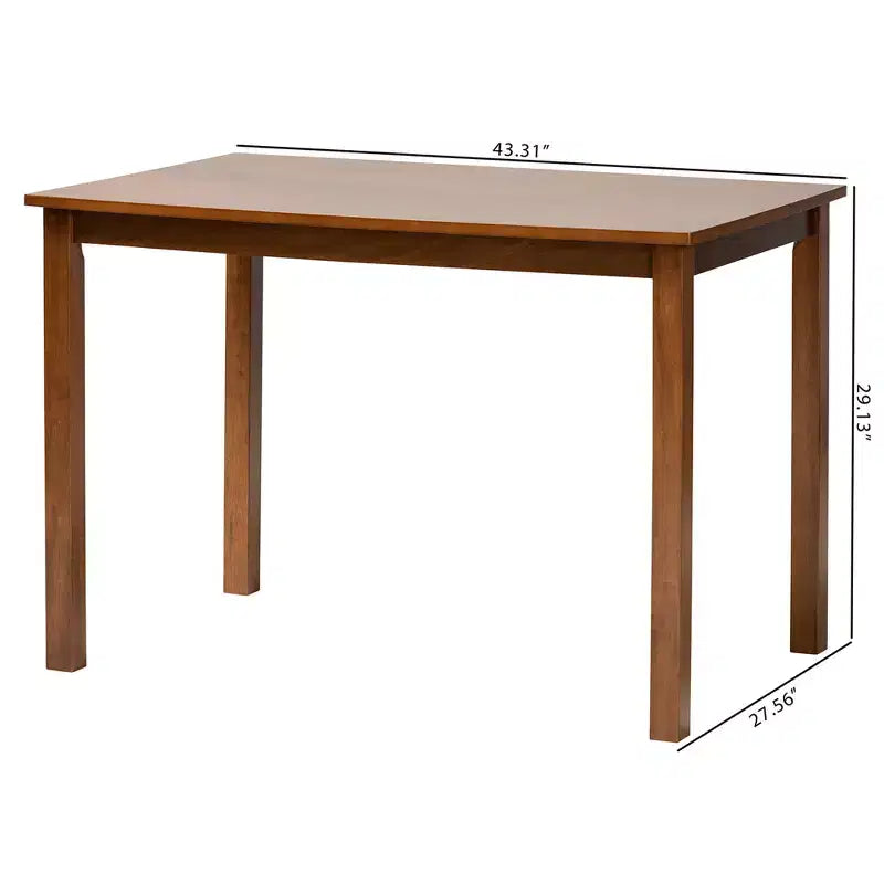 Table à manger Eveline en bois moderne de 43 pouces