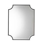 Miroir Mural d'Accent en Métal Finition Noir Moderne Parcenet