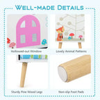 Étagère bibliothèque maison de poupée pour enfants Organiseur de rangement de livres et jouets pour tout-petits Cadeau idéal
