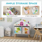 Étagère bibliothèque maison de poupée pour enfants Organiseur de rangement de livres et jouets pour tout-petits Cadeau idéal
