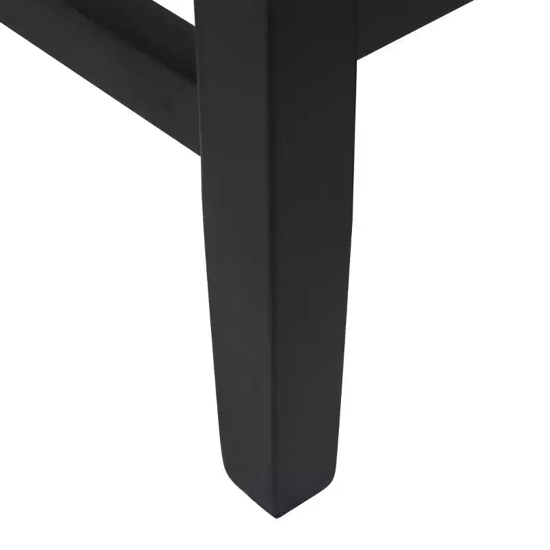 Tabouret de comptoir de 24 po avec siège rembourré en forme de selle (ensemble de 2), noir/gris