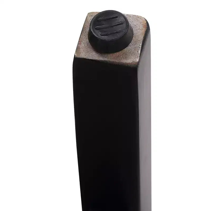 Tabouret de comptoir de 24 po avec siège rembourré en forme de selle (ensemble de 2), noir/gris