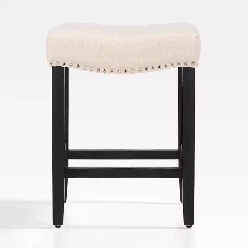 Tabouret de bar et tabouret de comptoir avec assise en selle rembourrée