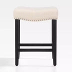 Tabouret de bar et tabouret de comptoir avec assise en selle rembourrée