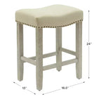 Tabouret de bar et tabouret de comptoir avec assise en selle rembourrée