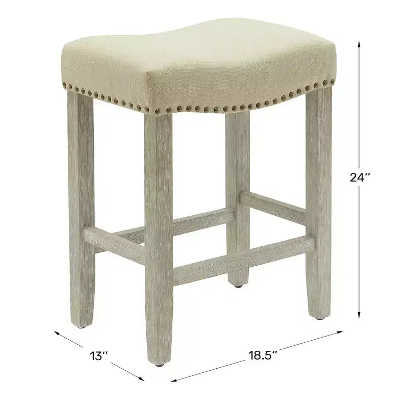 Tabouret de bar et tabouret de comptoir avec assise en selle rembourrée