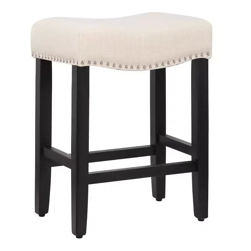Tabouret de bar et tabouret de comptoir avec assise en selle rembourrée