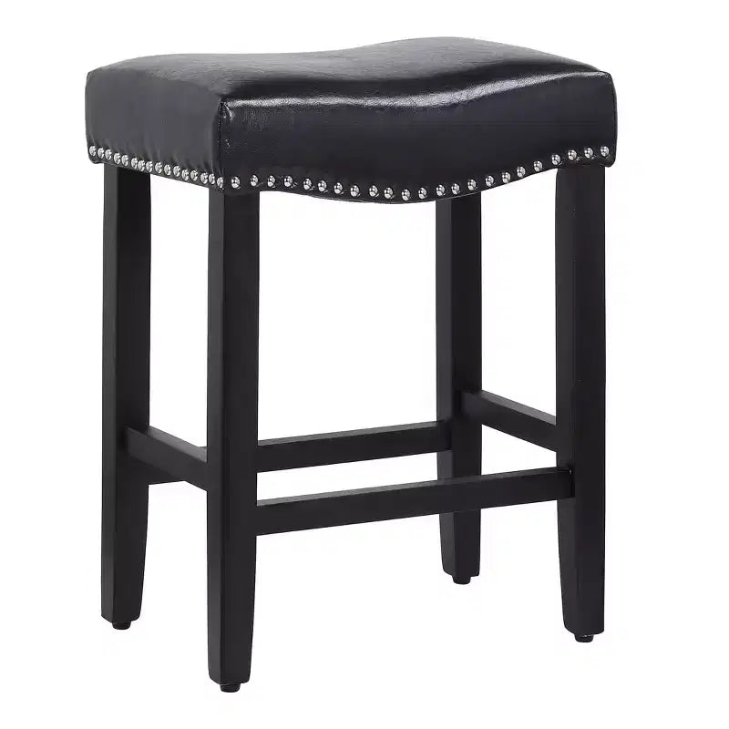 Upholstered Saddle Seat Barstool and Counter Stool