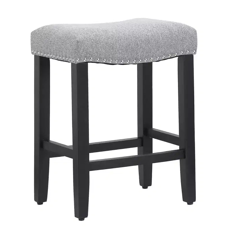 Upholstered Saddle Seat Barstool and Counter Stool