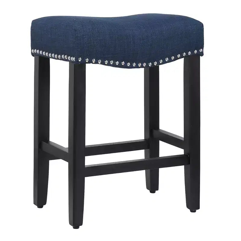 Upholstered Saddle Seat Barstool and Counter Stool