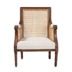 Fauteuil d'appoint Desmond en tissu et bois bali & pari