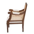 Fauteuil d'appoint Desmond en tissu et bois bali & pari