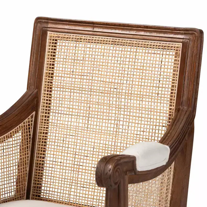 Fauteuil d'appoint Desmond en tissu et bois bali & pari