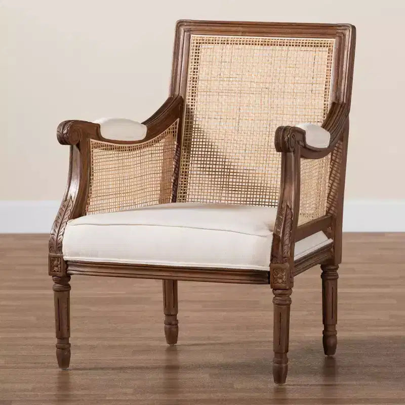 Fauteuil d'appoint Desmond en tissu et bois bali & pari