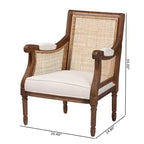 Fauteuil d'appoint Desmond en tissu et bois bali & pari