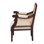 Fauteuil d'appoint Desmond en tissu et bois bali & pari