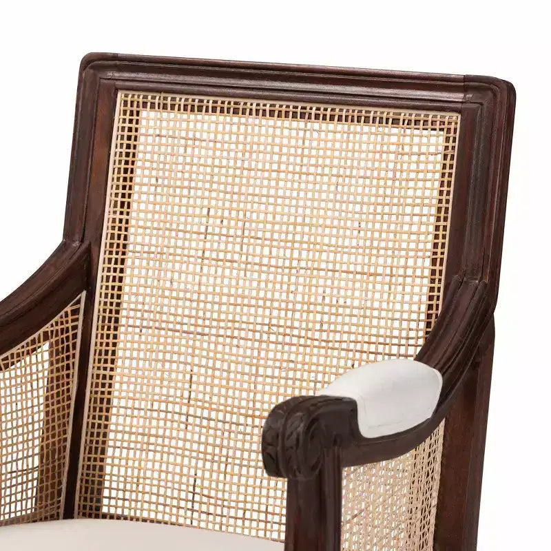 Fauteuil d'appoint Desmond en tissu et bois bali & pari