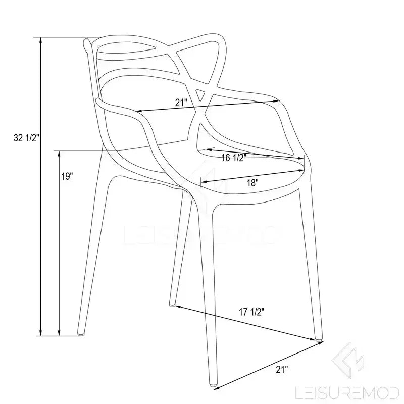 Chaise de salle à manger Milan Modern en acrylique, design élégant en fil métallique avec pieds en métal, chaise empilable légère et durable pour cuisine, salle à manger