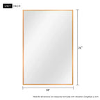 Miroir mural décoratif rectangulaire à cadre métallique moderne
