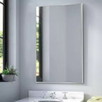 Miroir mural décoratif rectangulaire à cadre métallique moderne