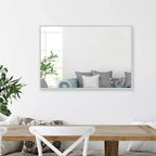 Miroir mural décoratif rectangulaire à cadre métallique moderne