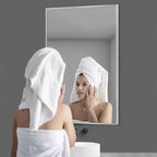 Miroir mural décoratif rectangulaire à cadre métallique moderne