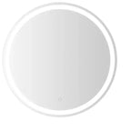 Miroir de courtoisie de salle de bain mural rond sans cadre anti-buée éclairé avant/arrière tricolore Dane avec touche intelligente -