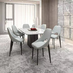 Chaise de salle à manger moderne Amalfi, assise en tissu rembourré avec pieds en métal, siège d'appoint confortable pour cuisine, salle à manger ou bureau