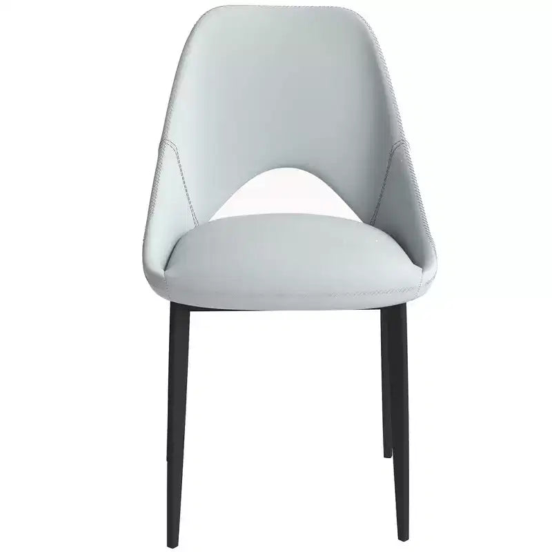 Chaise de salle à manger moderne Amalfi, assise en tissu rembourré avec pieds en métal, siège d'appoint confortable pour cuisine, salle à manger ou bureau